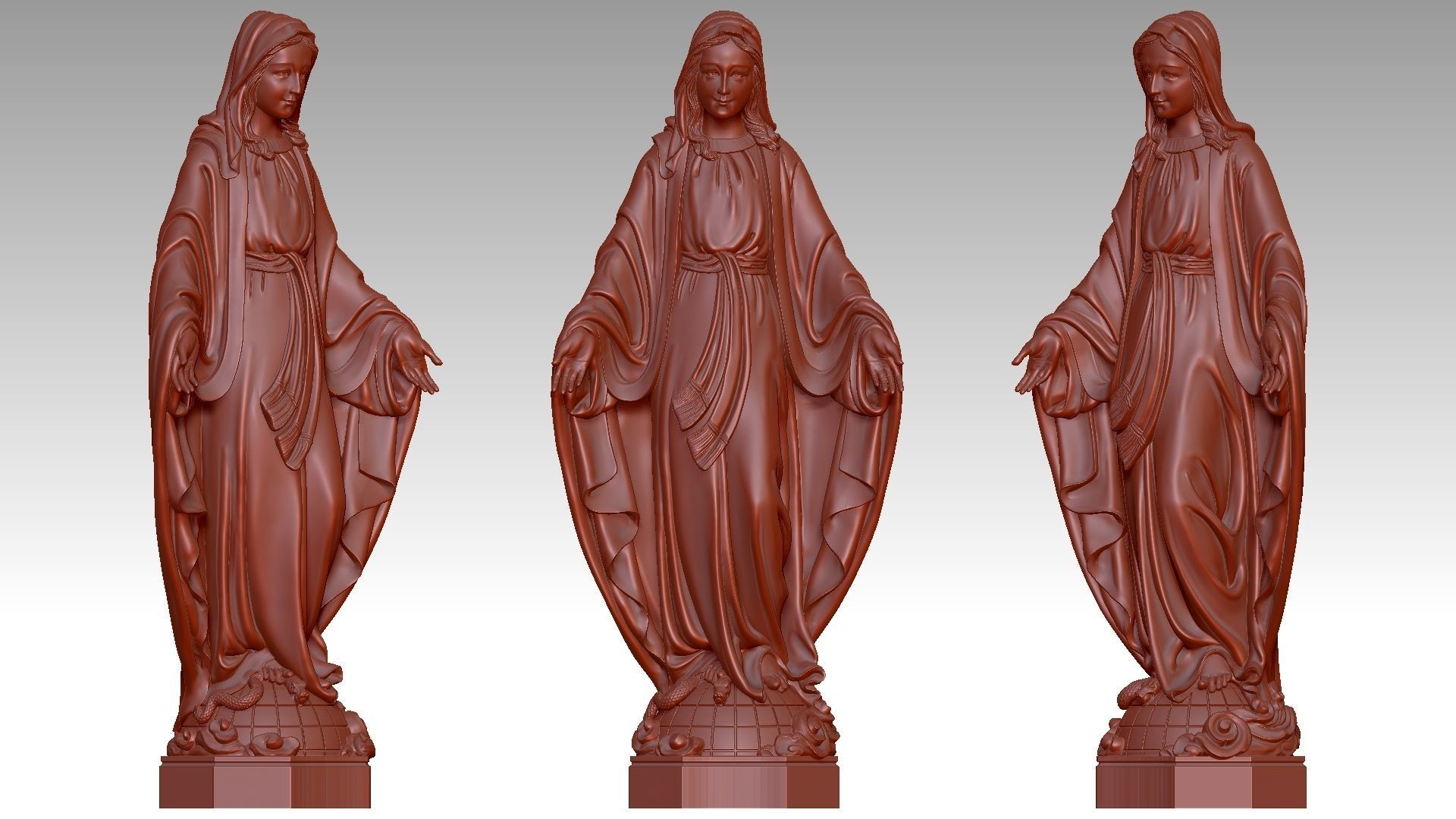 Virgin Mary of Grace 3D print model_9