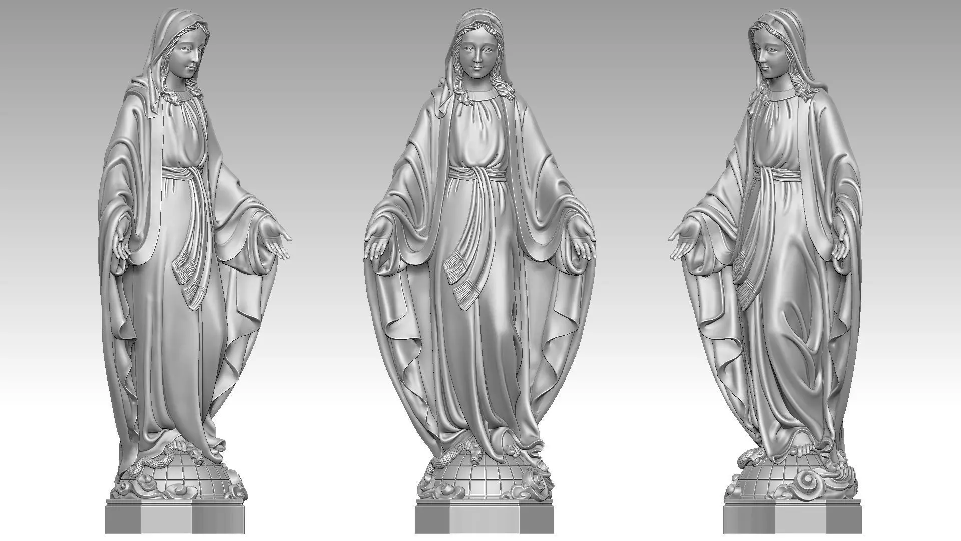 Virgin Mary of Grace 3D print model_0