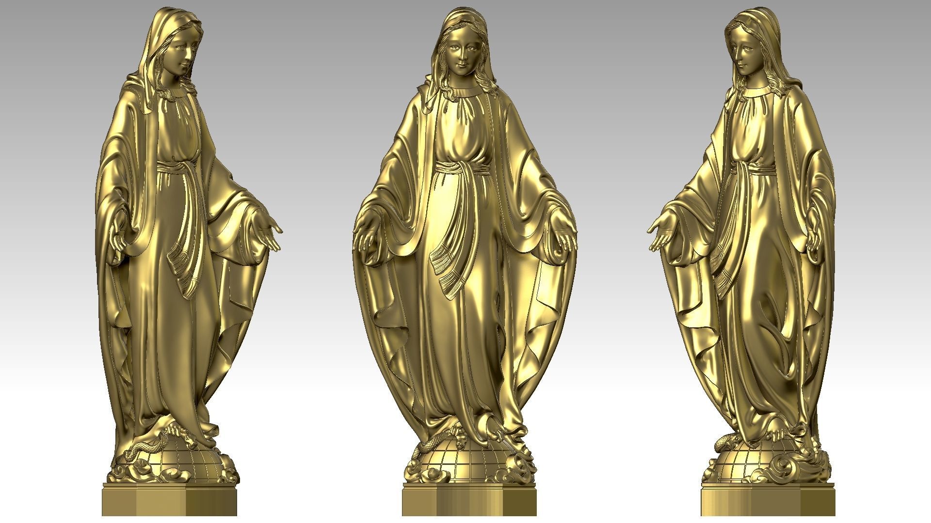 Virgin Mary of Grace 3D print model_10