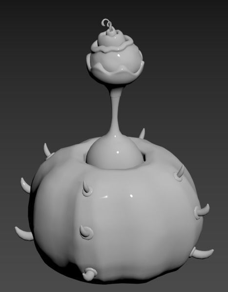 Stylized Alien Pumpkin Low-poly 3D model_18