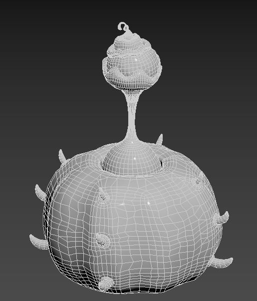 Stylized Alien Pumpkin Low-poly 3D model_17