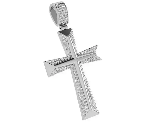 Cross Pendant With Diamonds 4196