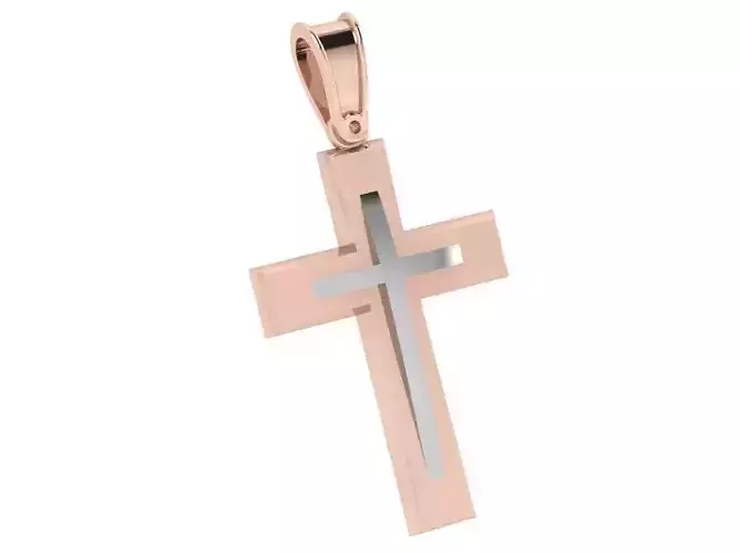 Cross Pendant Rose Gold 4199