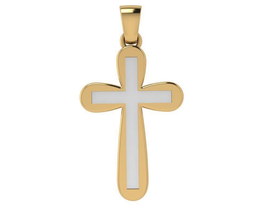 Rounded Cross Pendant 4204 3D print model_1
