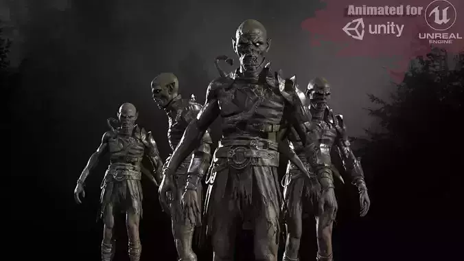 SkinnyOrc 6 Low-poly 3D model