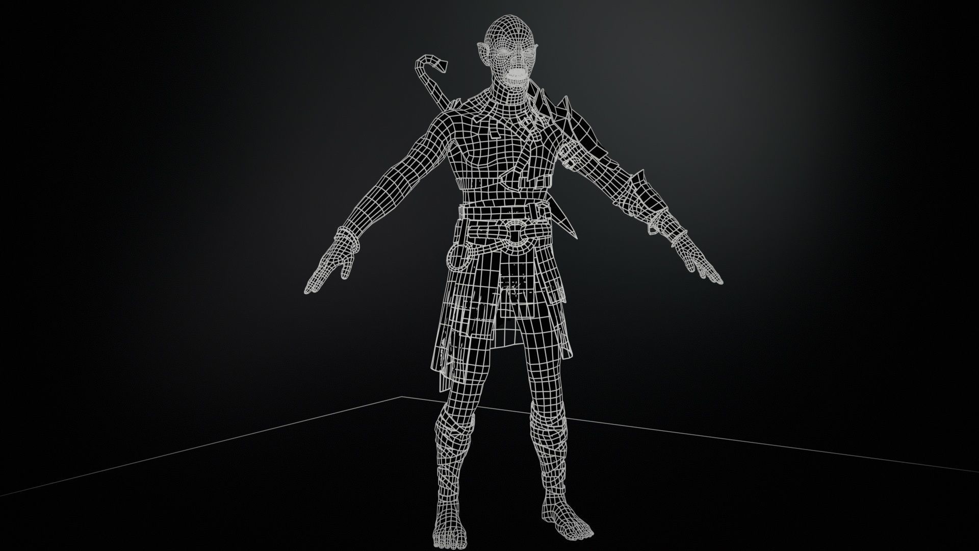 SkinnyOrc 6 Low-poly 3D model_11