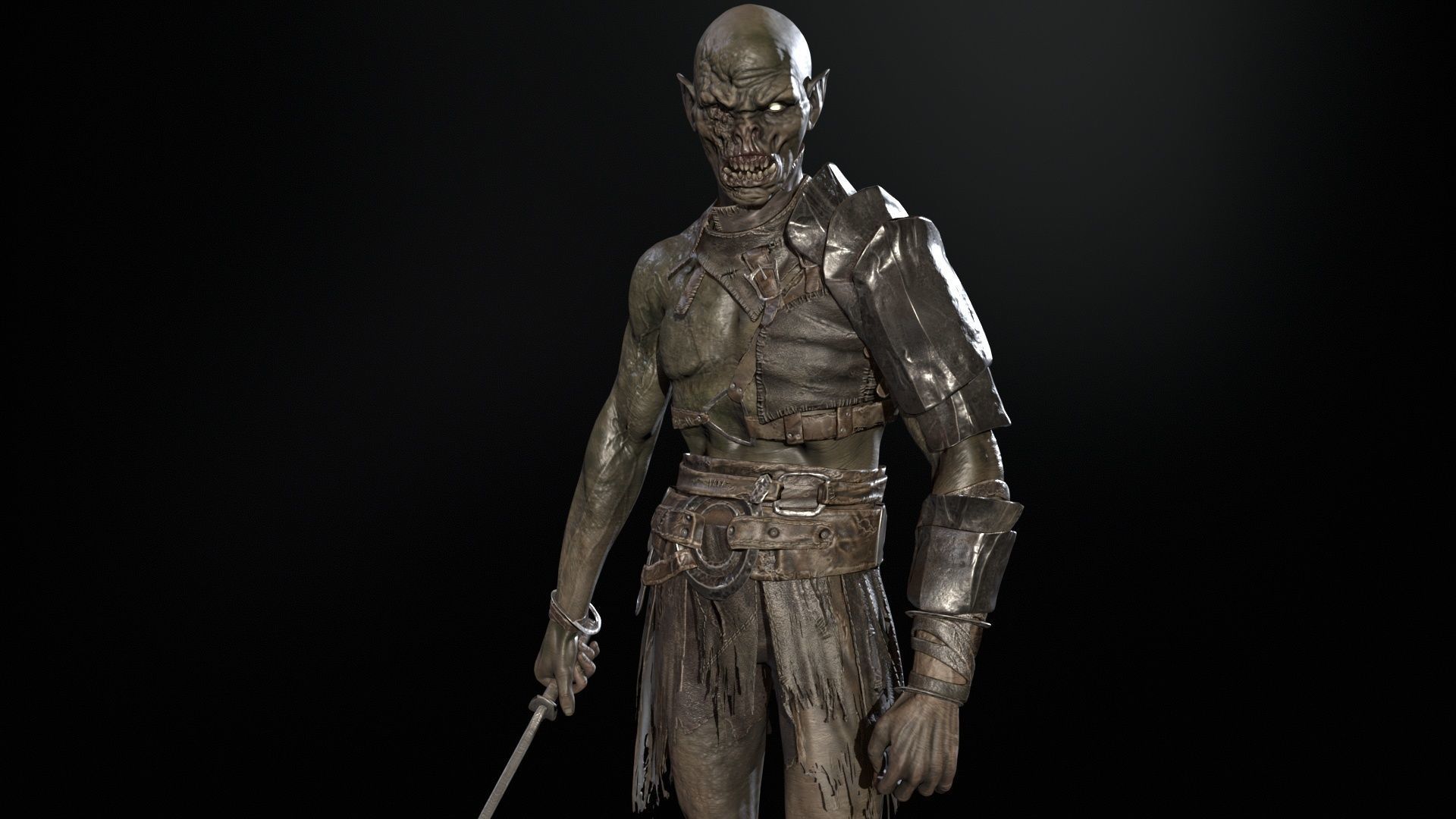 SkinnyOrc 6 Low-poly 3D model_16