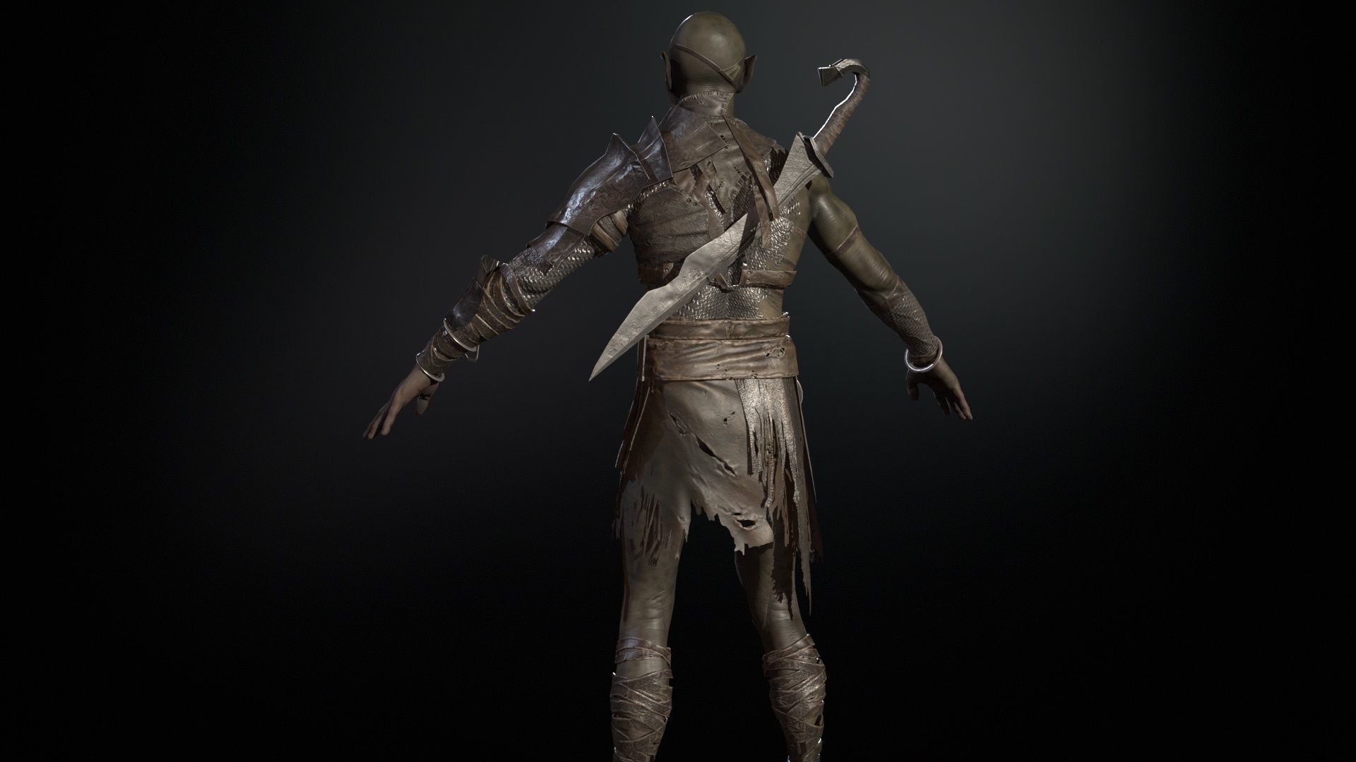 SkinnyOrc 6 Low-poly 3D model_9