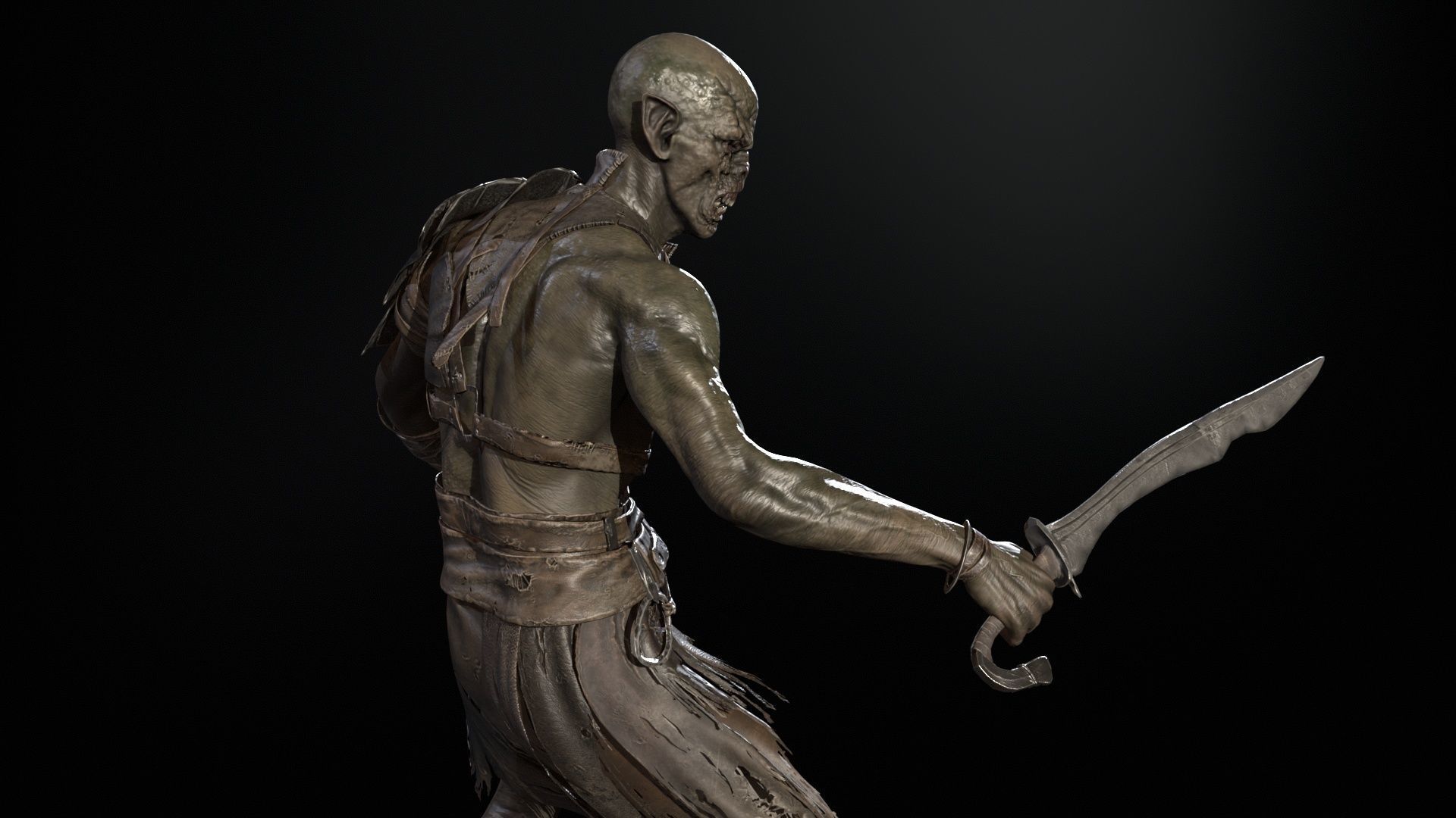 SkinnyOrc 6 Low-poly 3D model_24