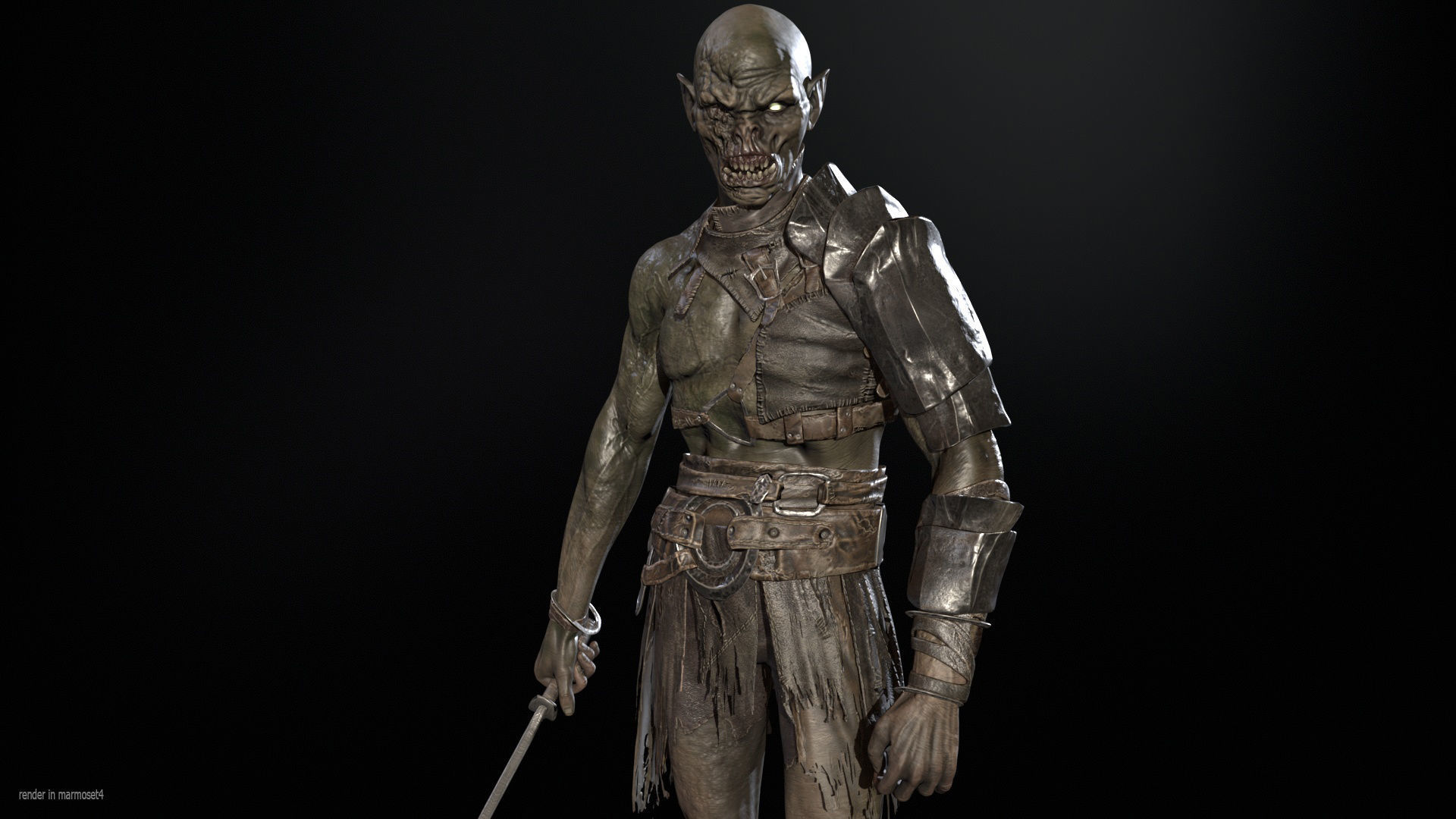 SkinnyOrc 6 Low-poly 3D model_2