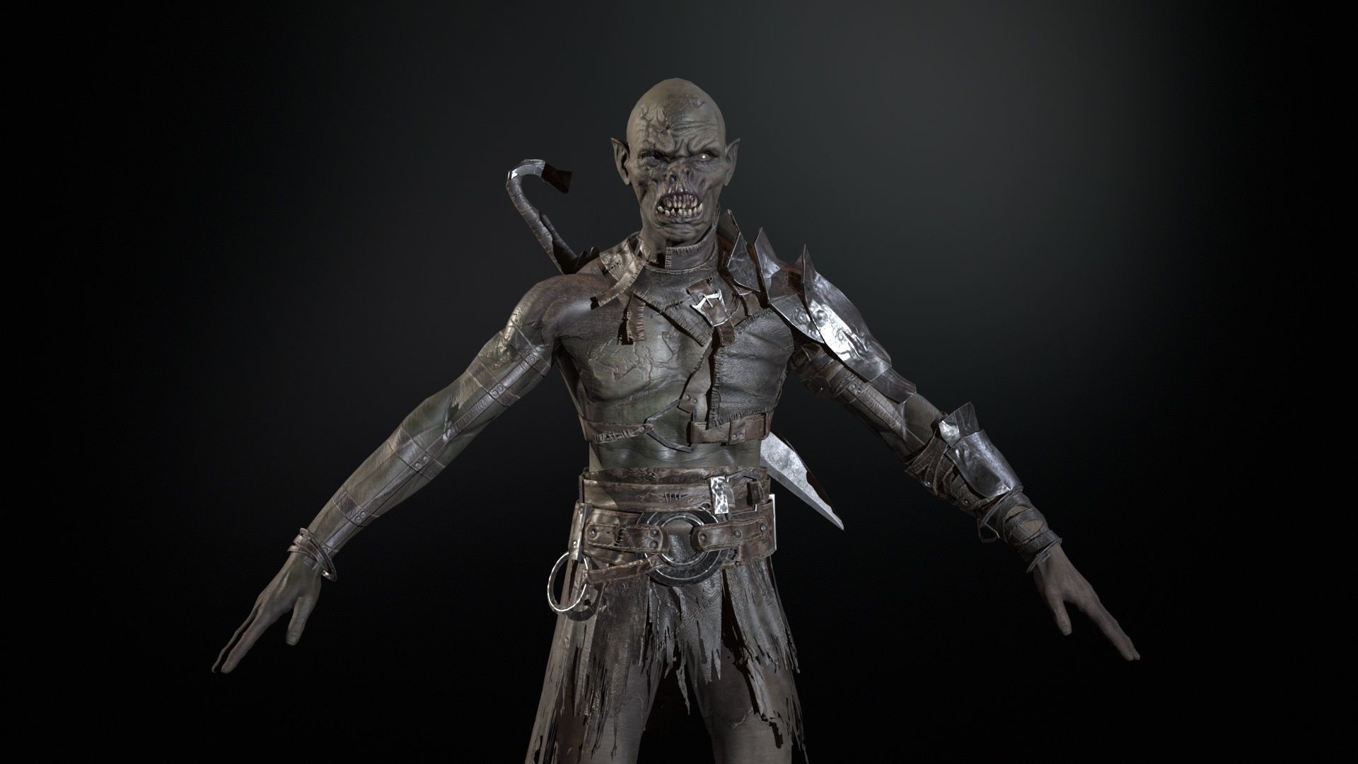 SkinnyOrc 6 Low-poly 3D model_10