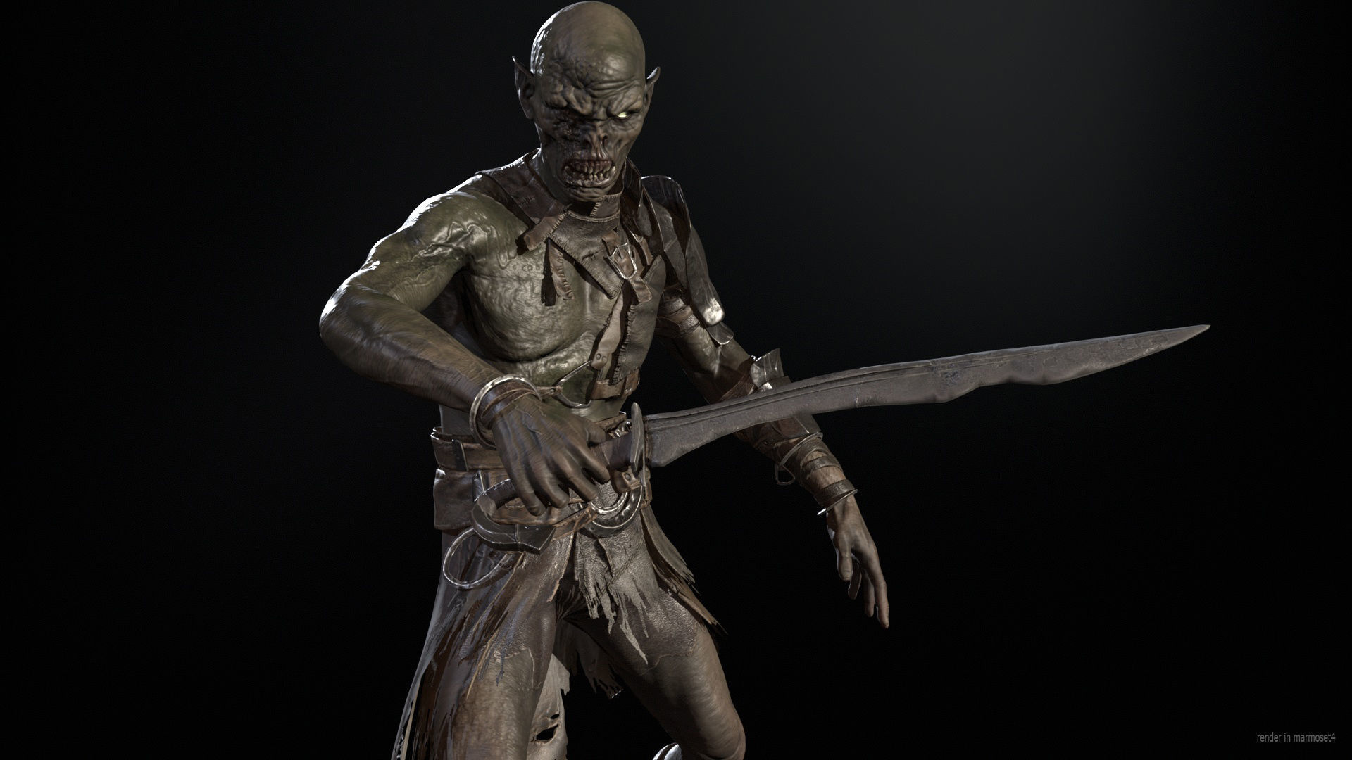 SkinnyOrc 6 Low-poly 3D model_3