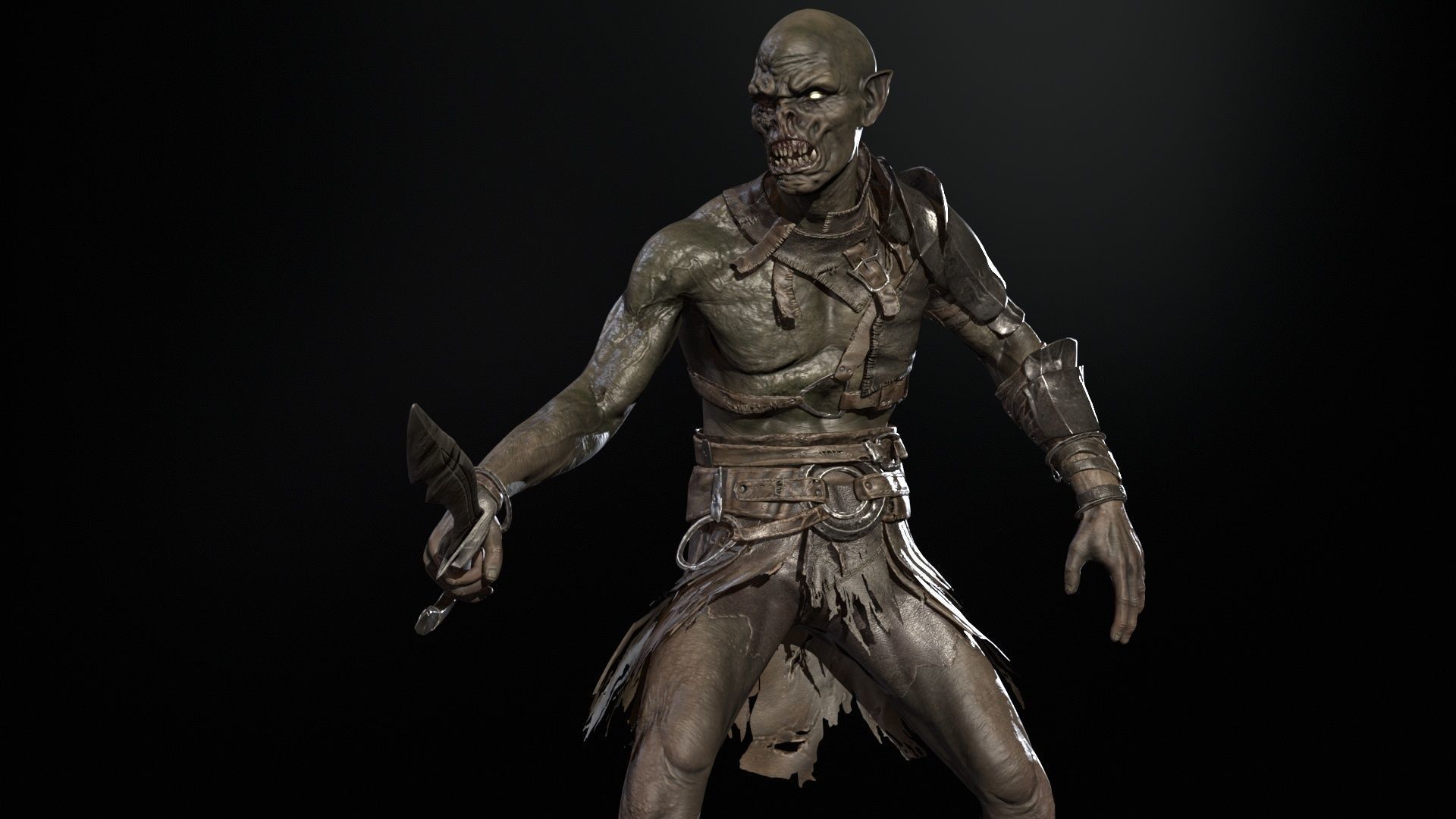 SkinnyOrc 6 Low-poly 3D model_15