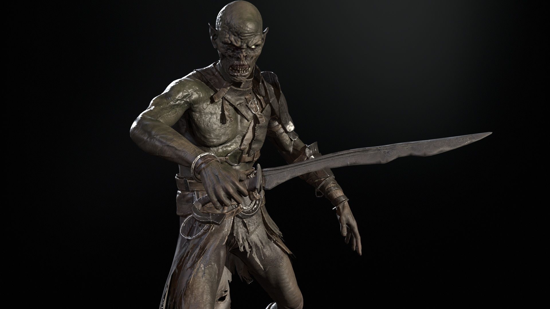 SkinnyOrc 6 Low-poly 3D model_13