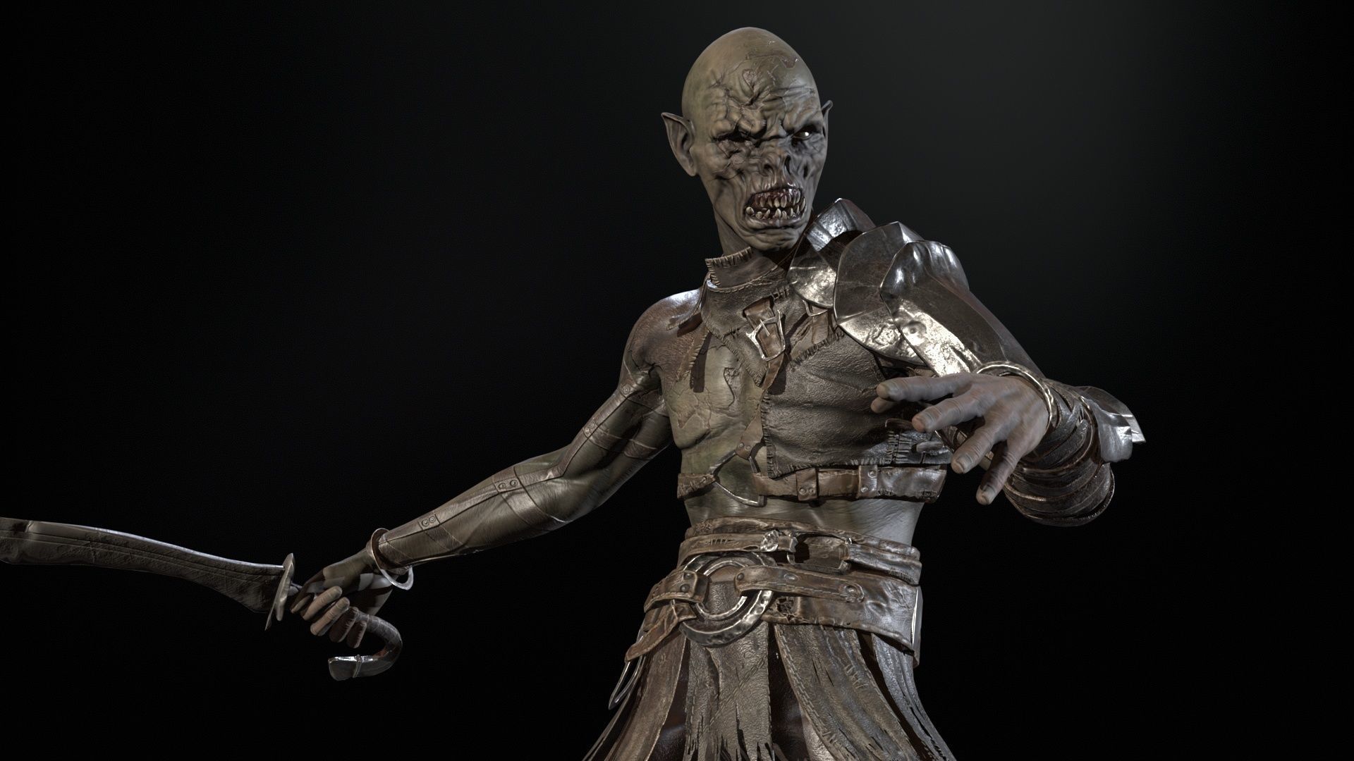 SkinnyOrc 6 Low-poly 3D model_23