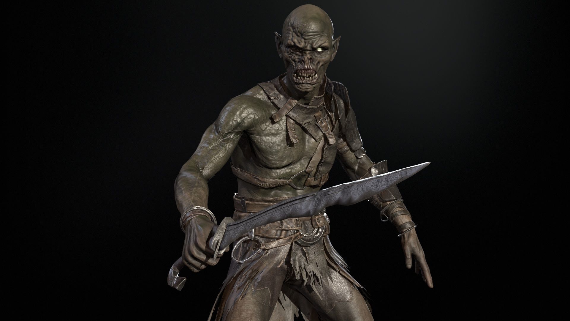 SkinnyOrc 6 Low-poly 3D model_25