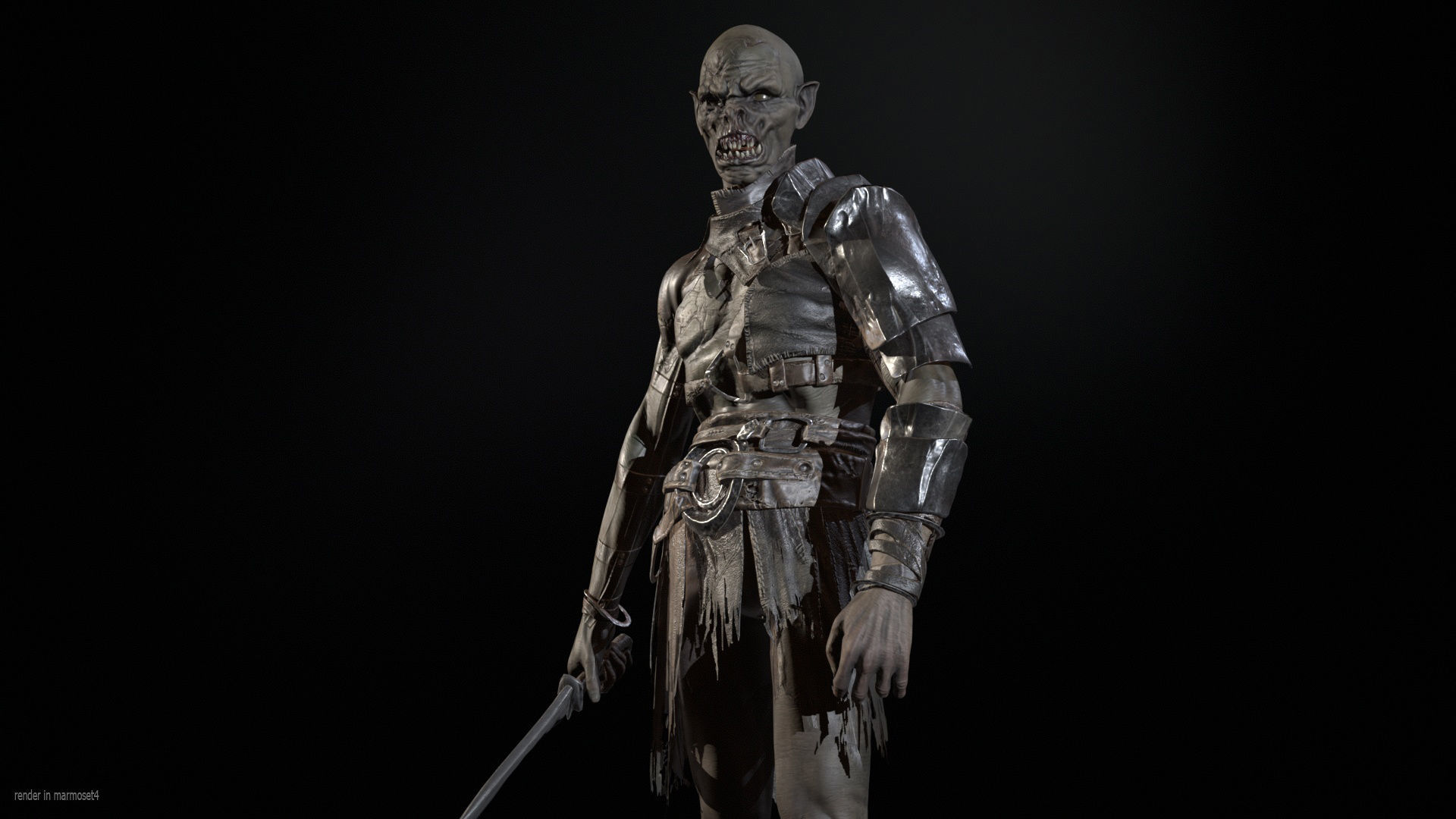 SkinnyOrc 6 Low-poly 3D model_4
