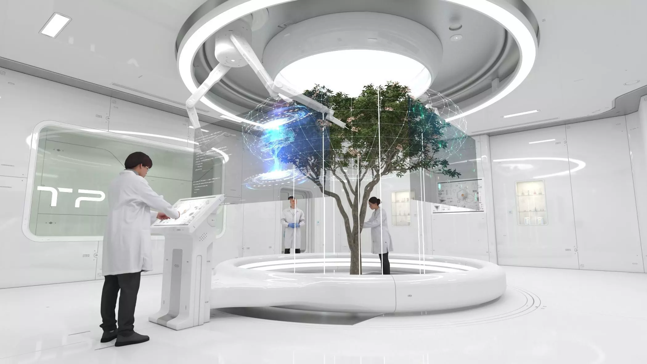Research center conducted by Asians 3D model