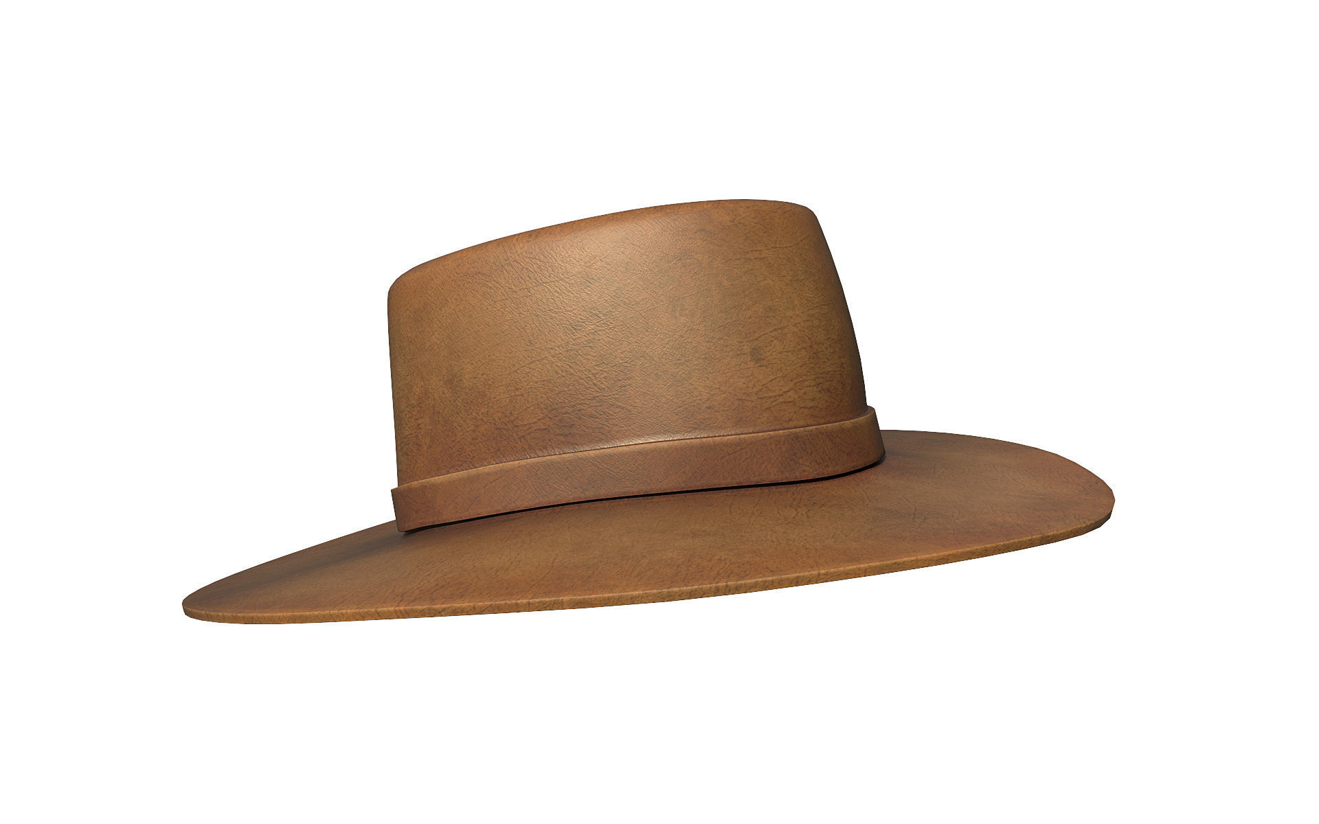 Cowboy hat Low-poly 3D model_5