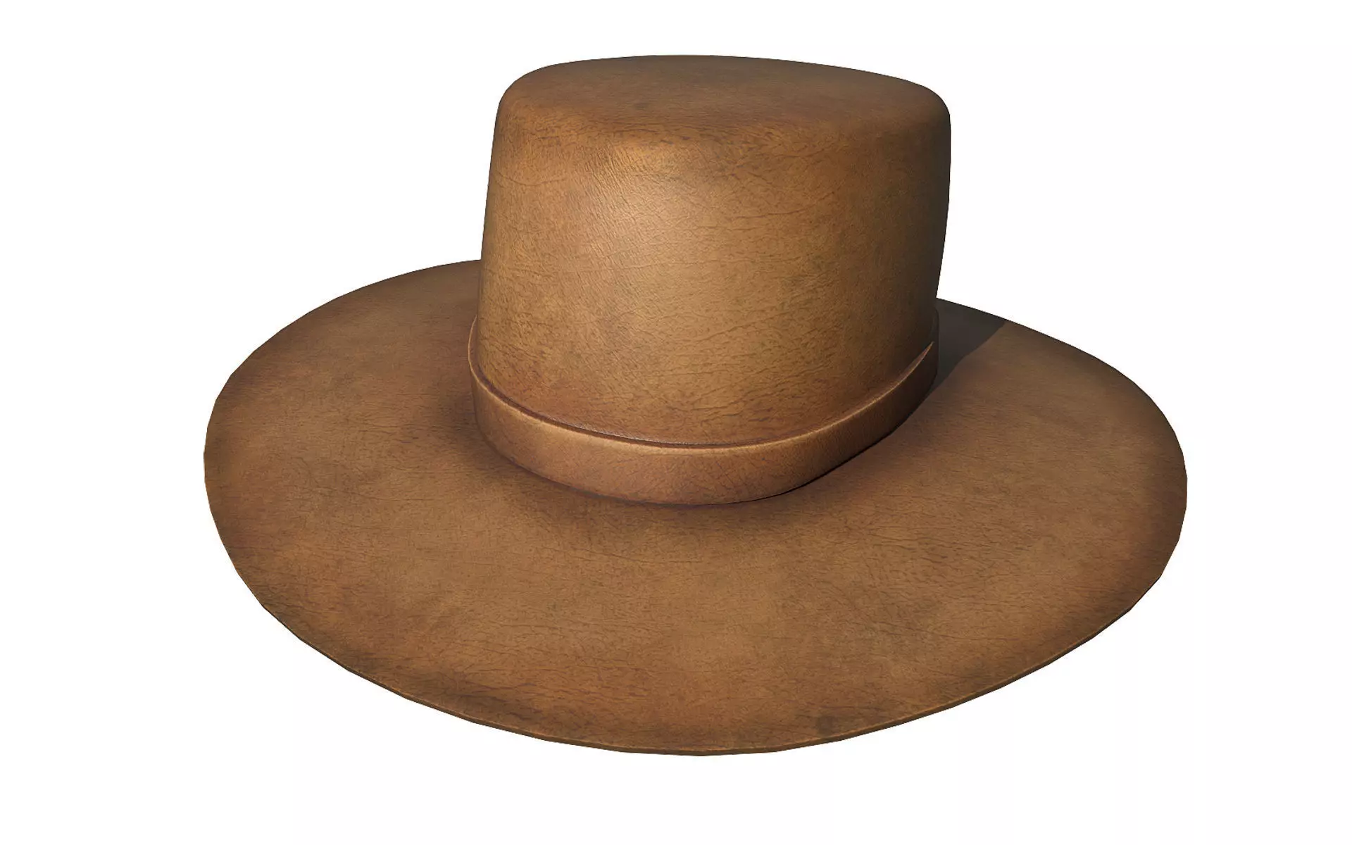 Cowboy hat Low-poly 3D model_0