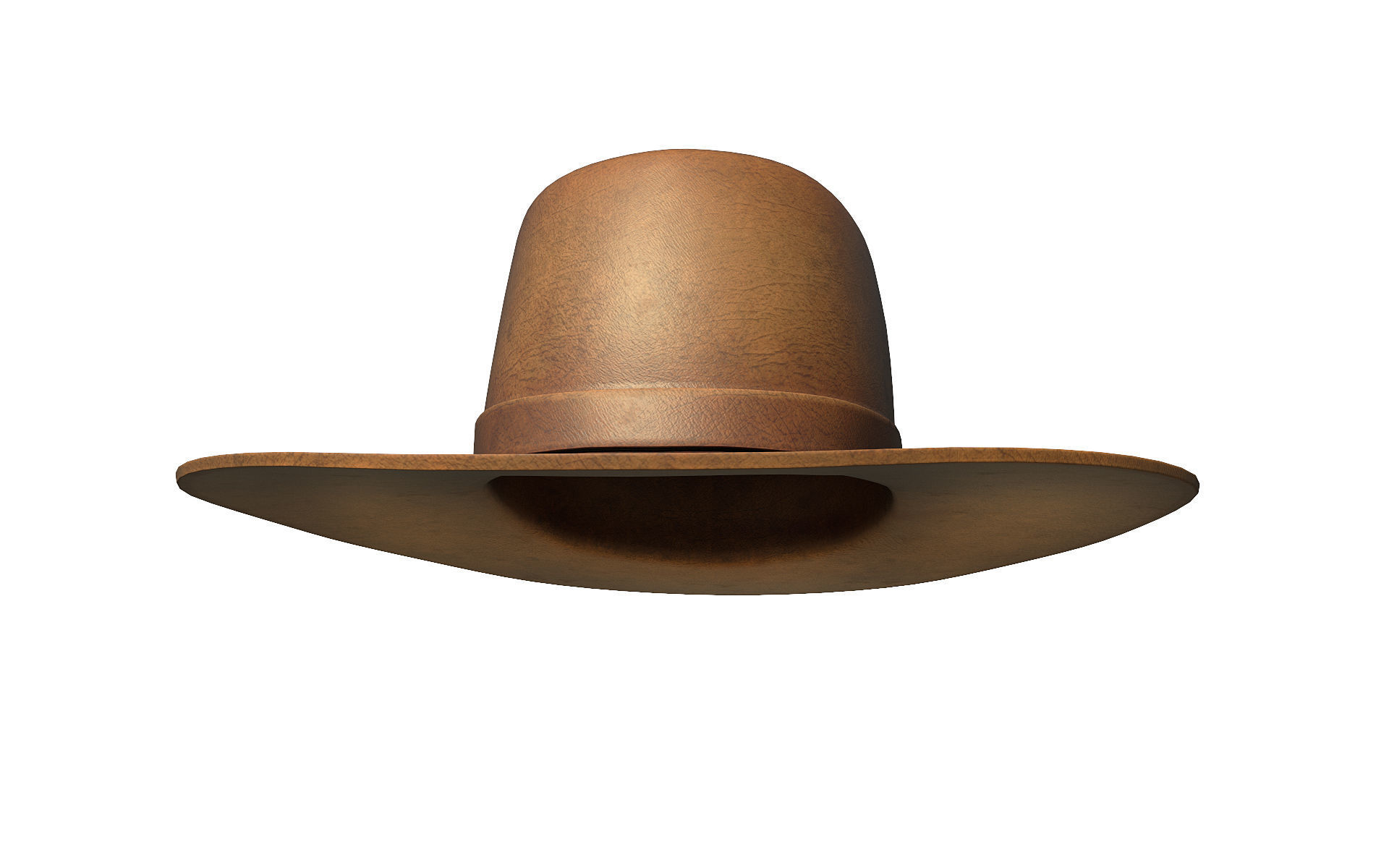 Cowboy hat Low-poly 3D model_8