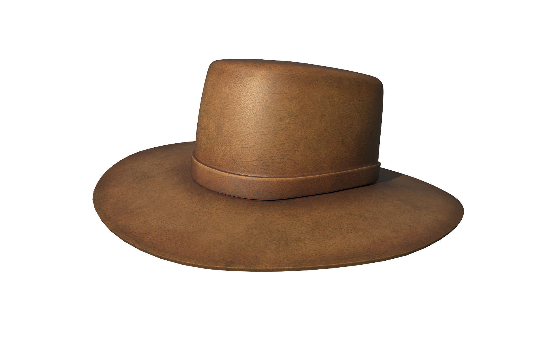 Cowboy hat Low-poly 3D model_1