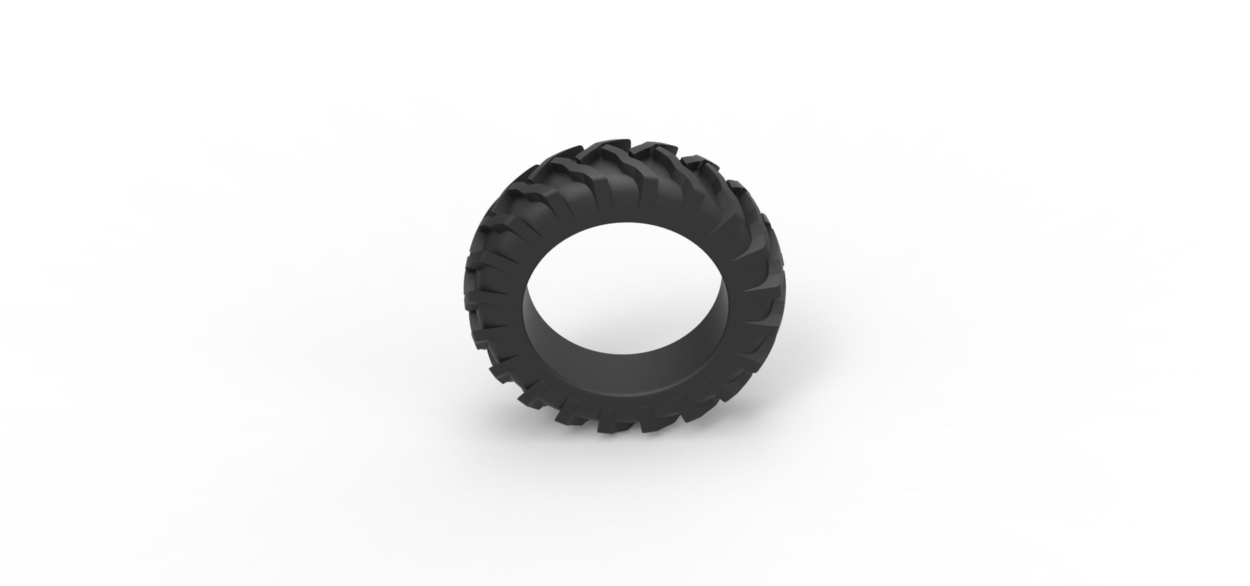 Tractor tire 21 Scale 1 to 25 3D print model_5