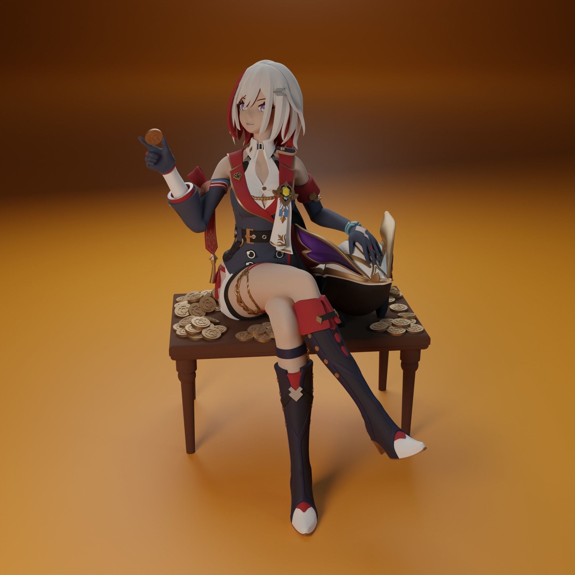 Topaz from Honkai Star Rail 3 versions 3D print model_4
