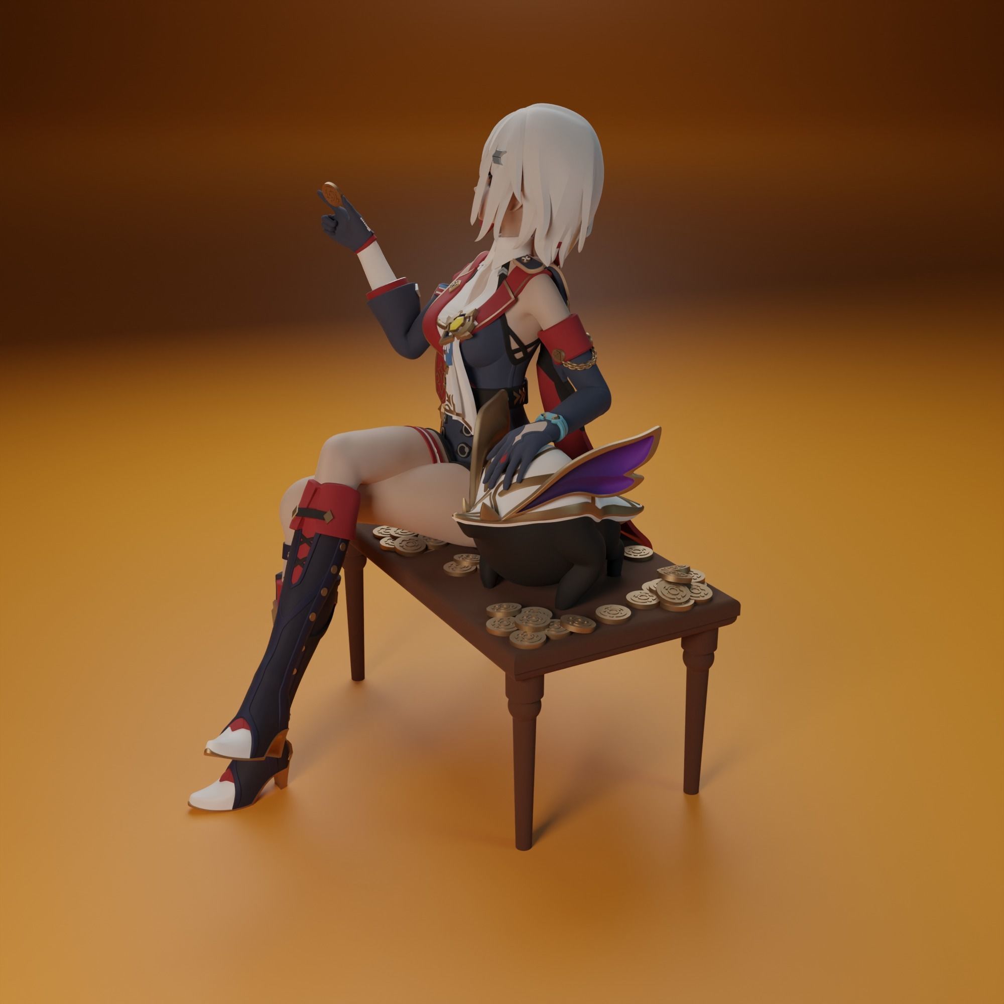 Topaz from Honkai Star Rail 3 versions 3D print model_5