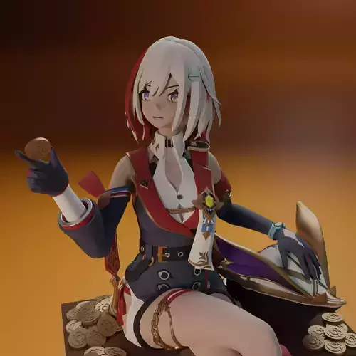 Topaz from Honkai Star Rail 3 versions