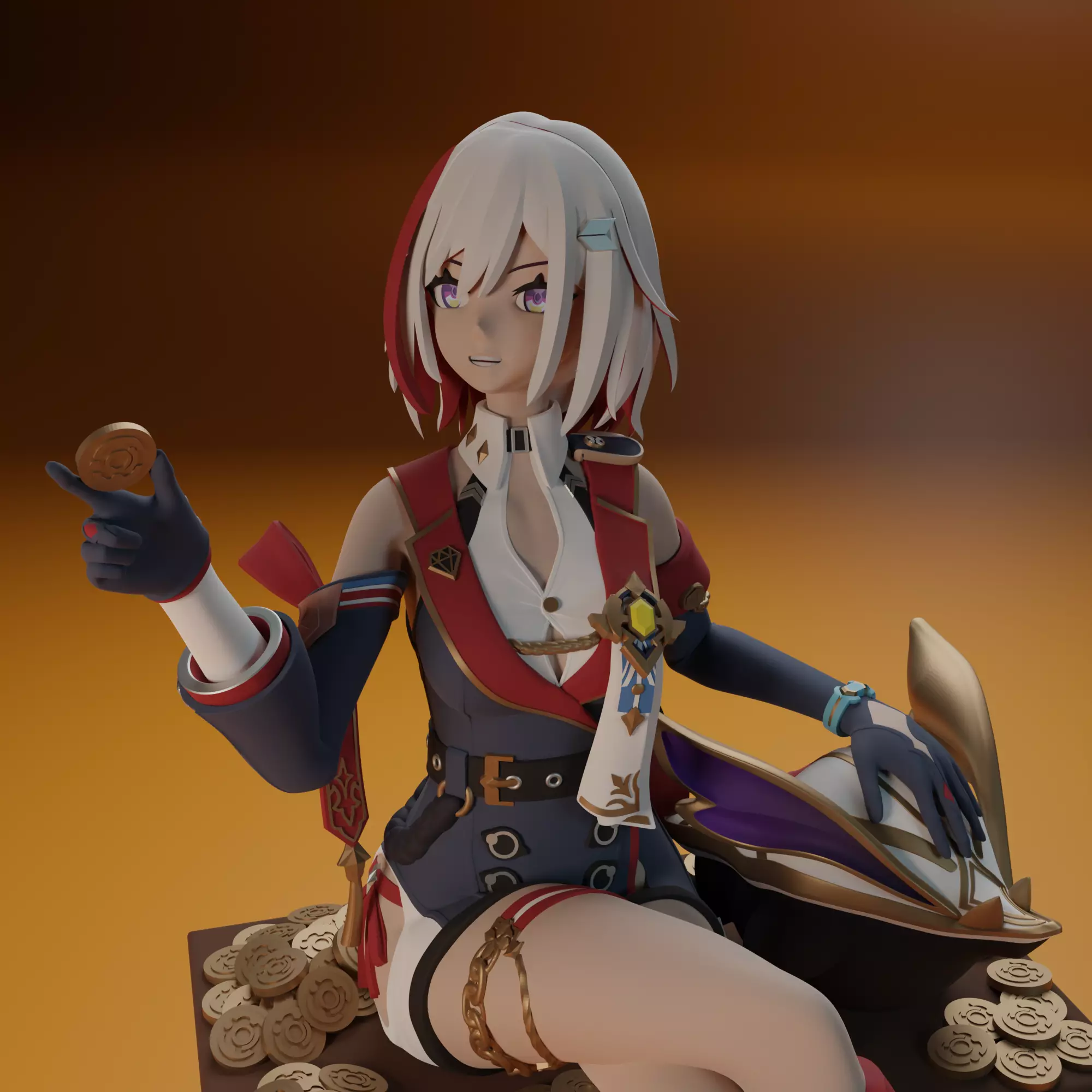 Topaz from Honkai Star Rail 3 versions 3D print model_0