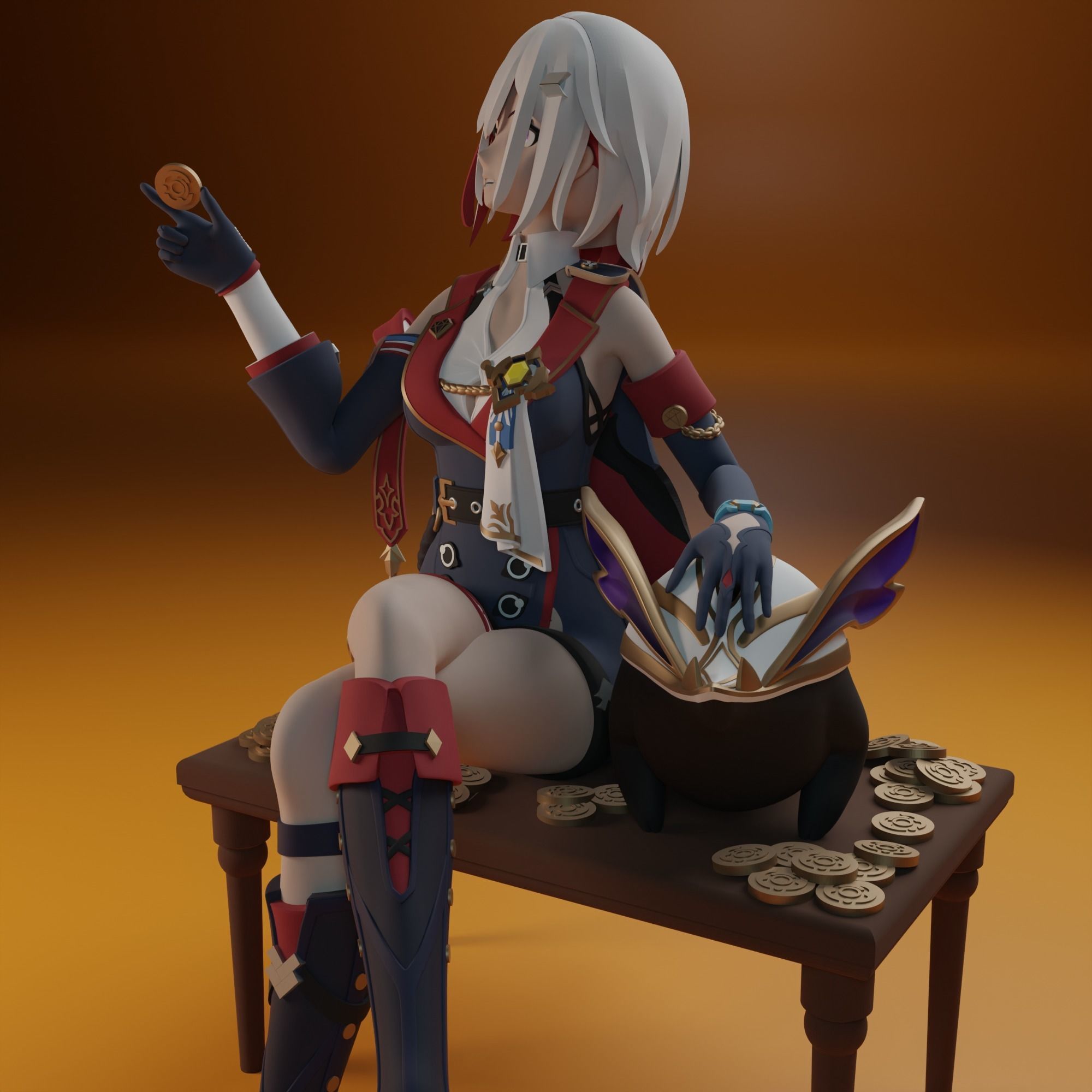 Topaz from Honkai Star Rail 3 versions 3D print model_2
