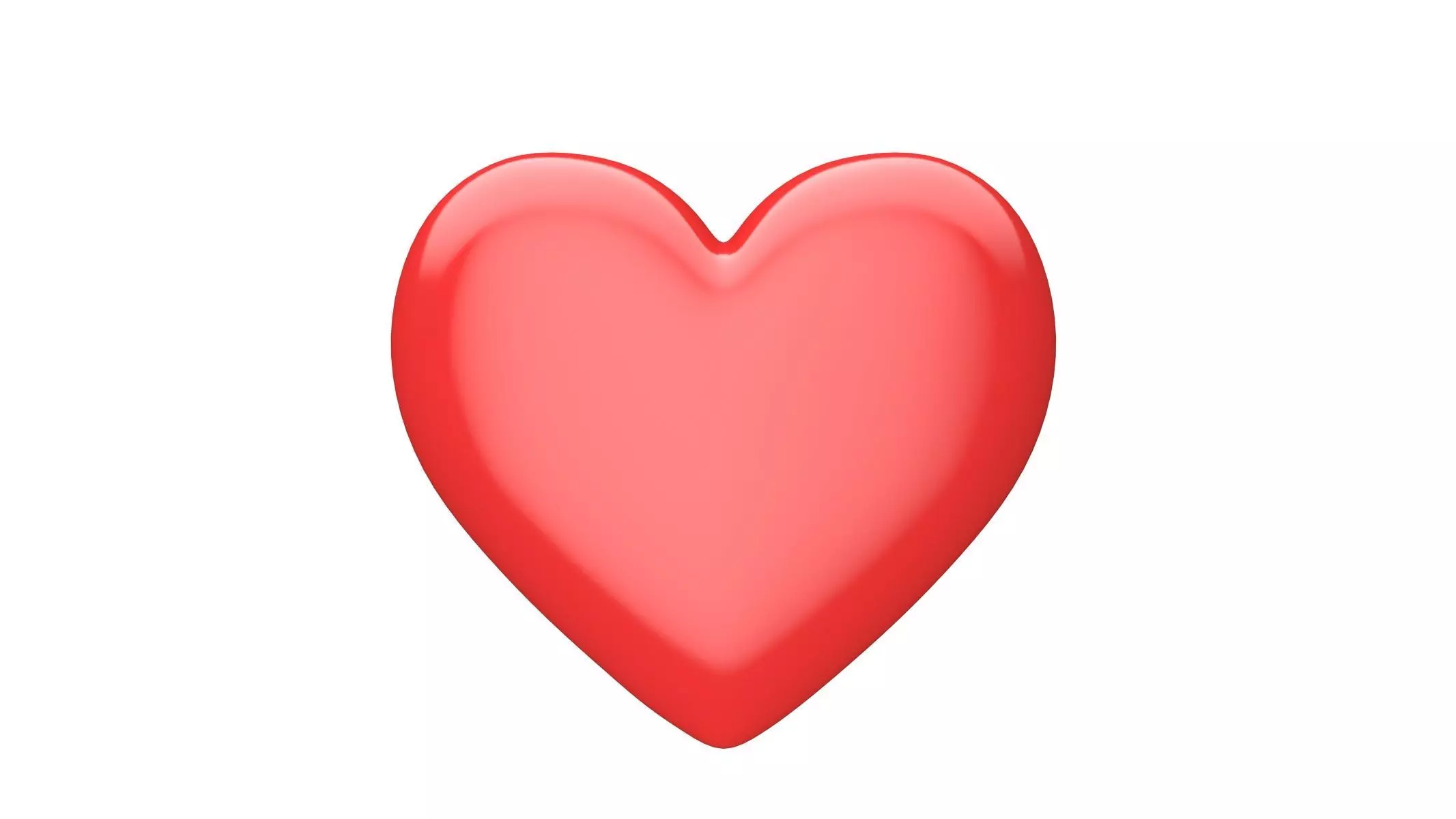 Whatsapp Red Heart Emoji 3D model