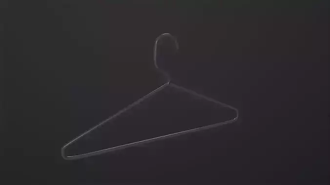 Clothes Hanger 3D Model  Low-poly 3D model