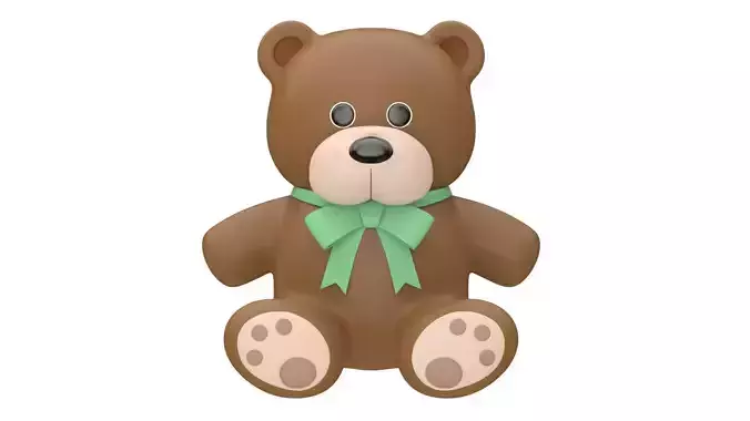 Whatsapp Teddy Bear Emoji 3D model