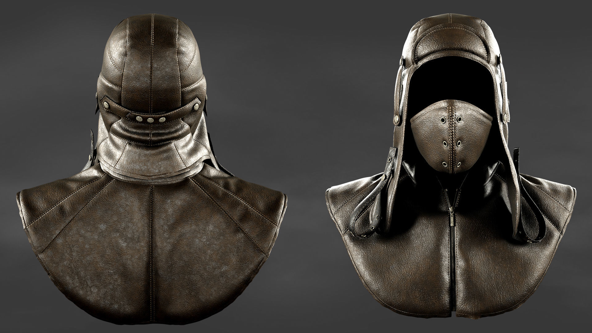 8 Leather accessories 3D model_1