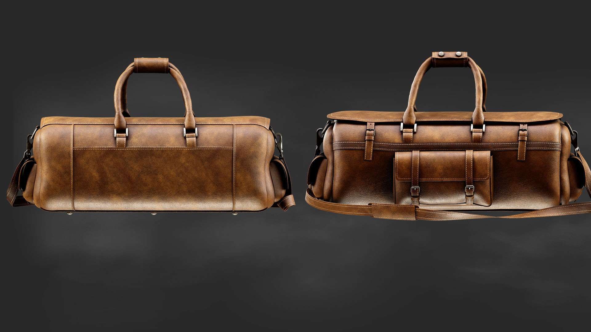 8 Leather accessories 3D model_3