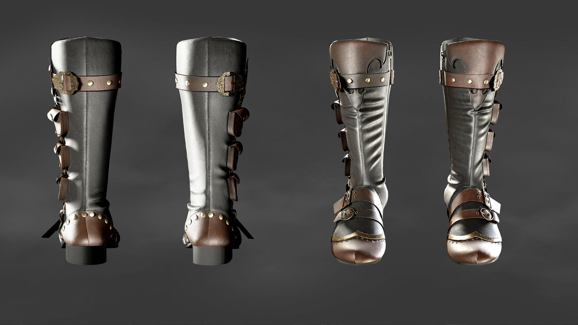 8 Leather accessories 3D model_5