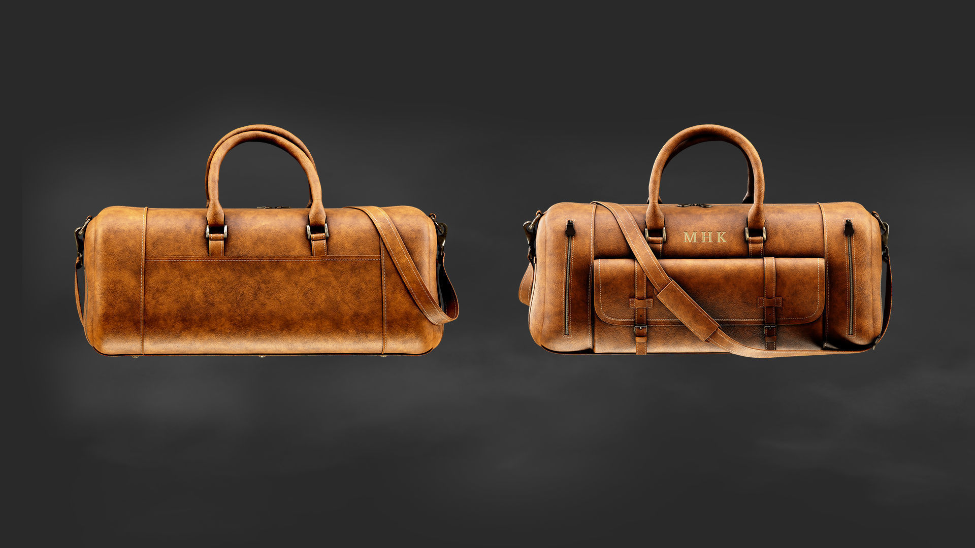 8 Leather accessories 3D model_2