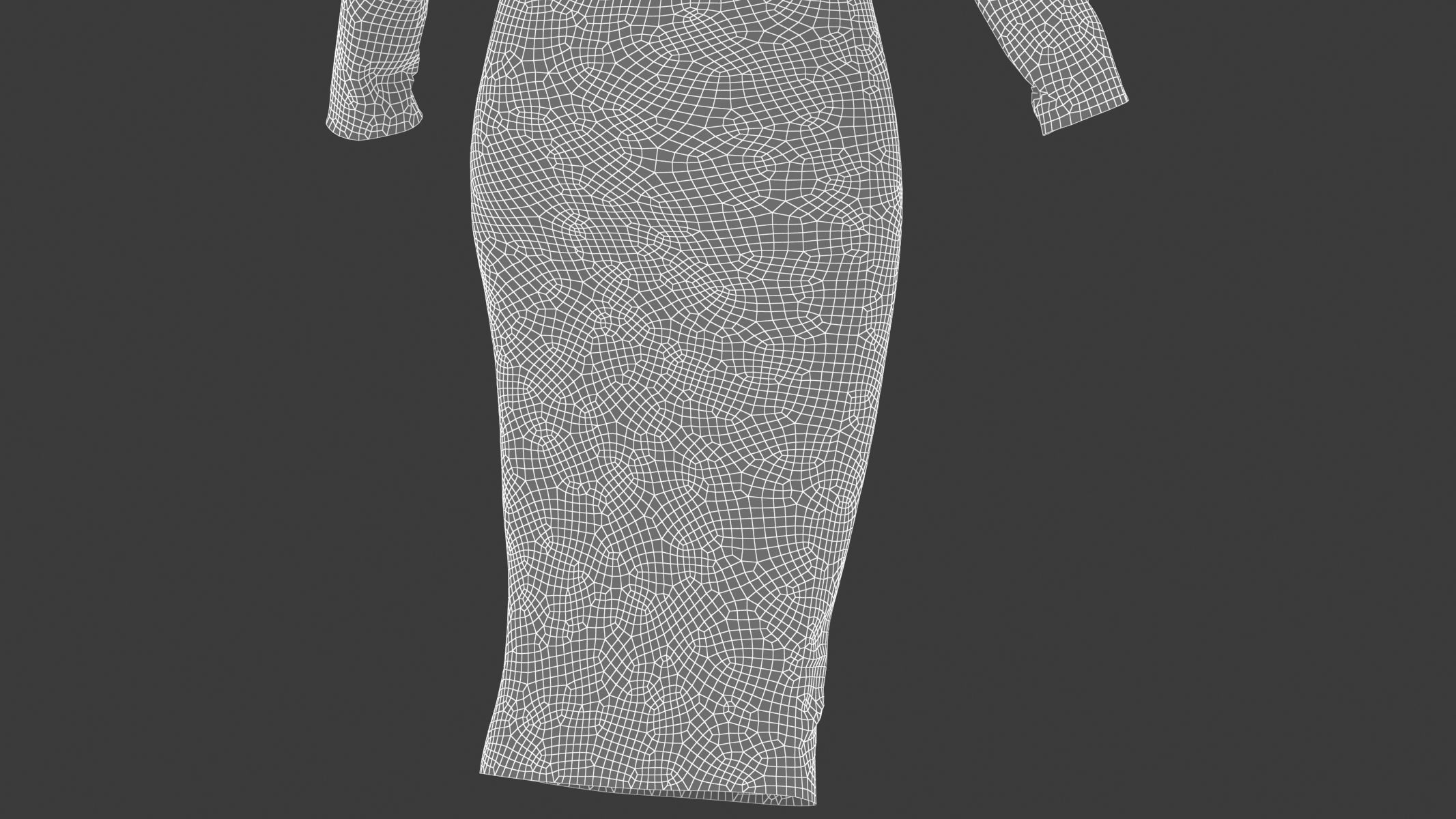 Woman Dress 05 Generic Low-poly 3D model_19