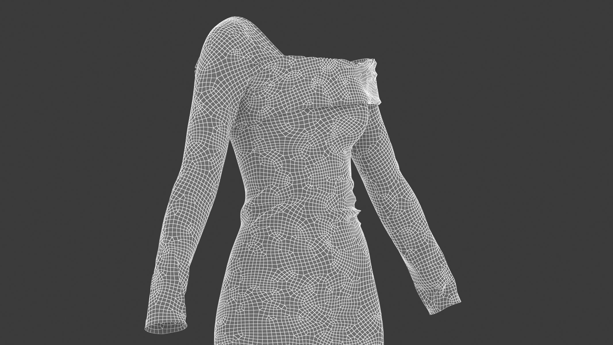 Woman Dress 05 Generic Low-poly 3D model_18