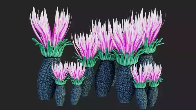 alien tree plant  Low-poly 3D model