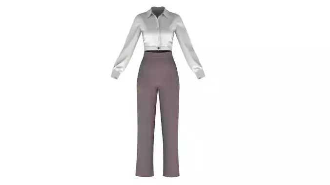 Woman Outfit 02 Low-poly 3D model