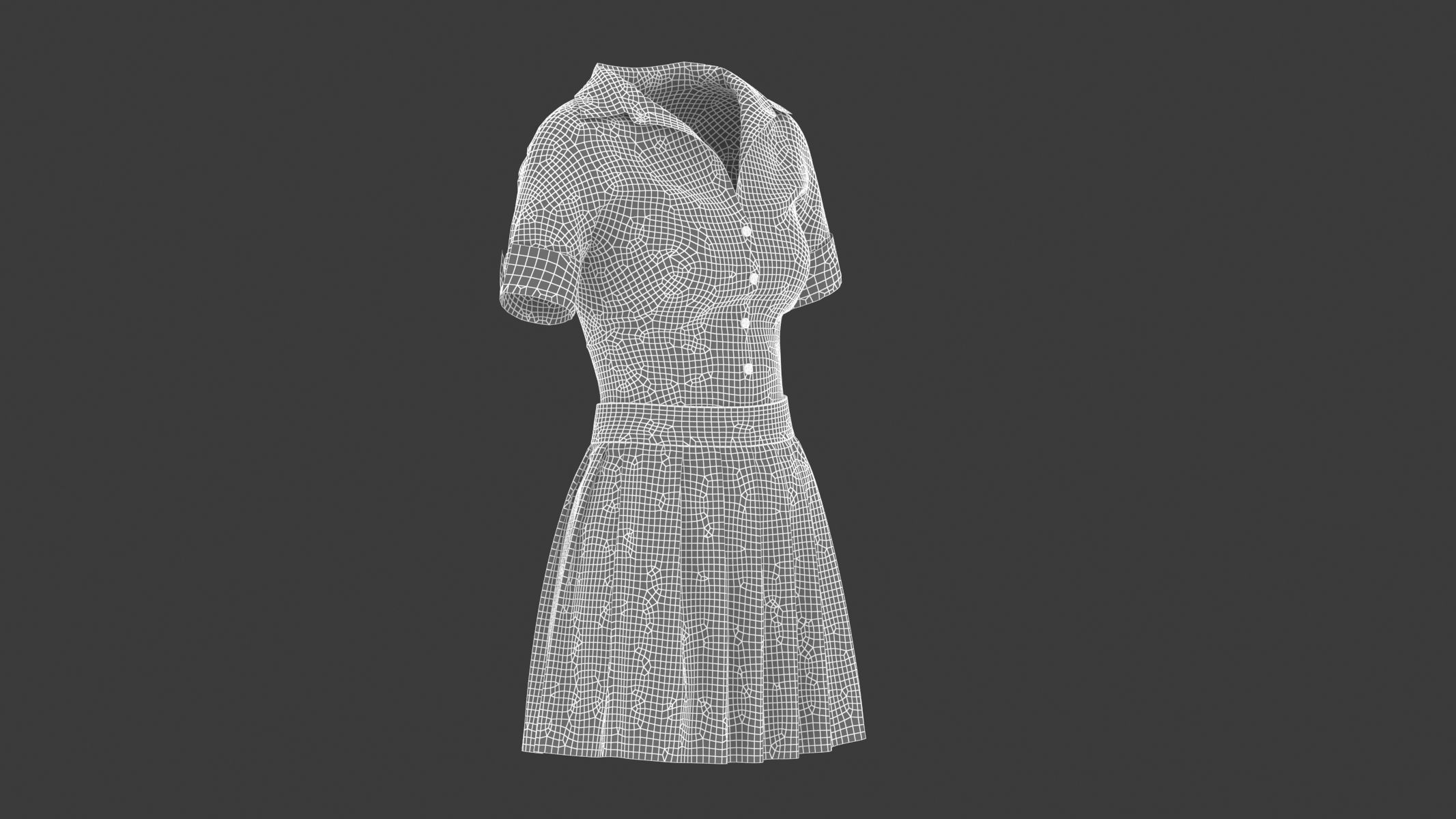 Woman Outfit 04 Low-poly 3D model_11
