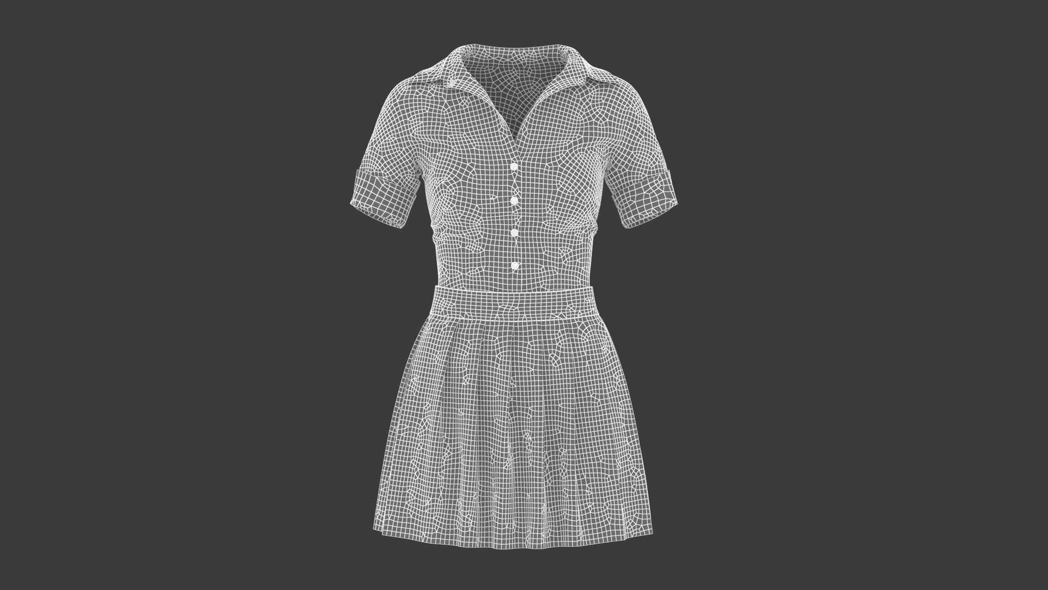 Woman Outfit 04 Low-poly 3D model_10