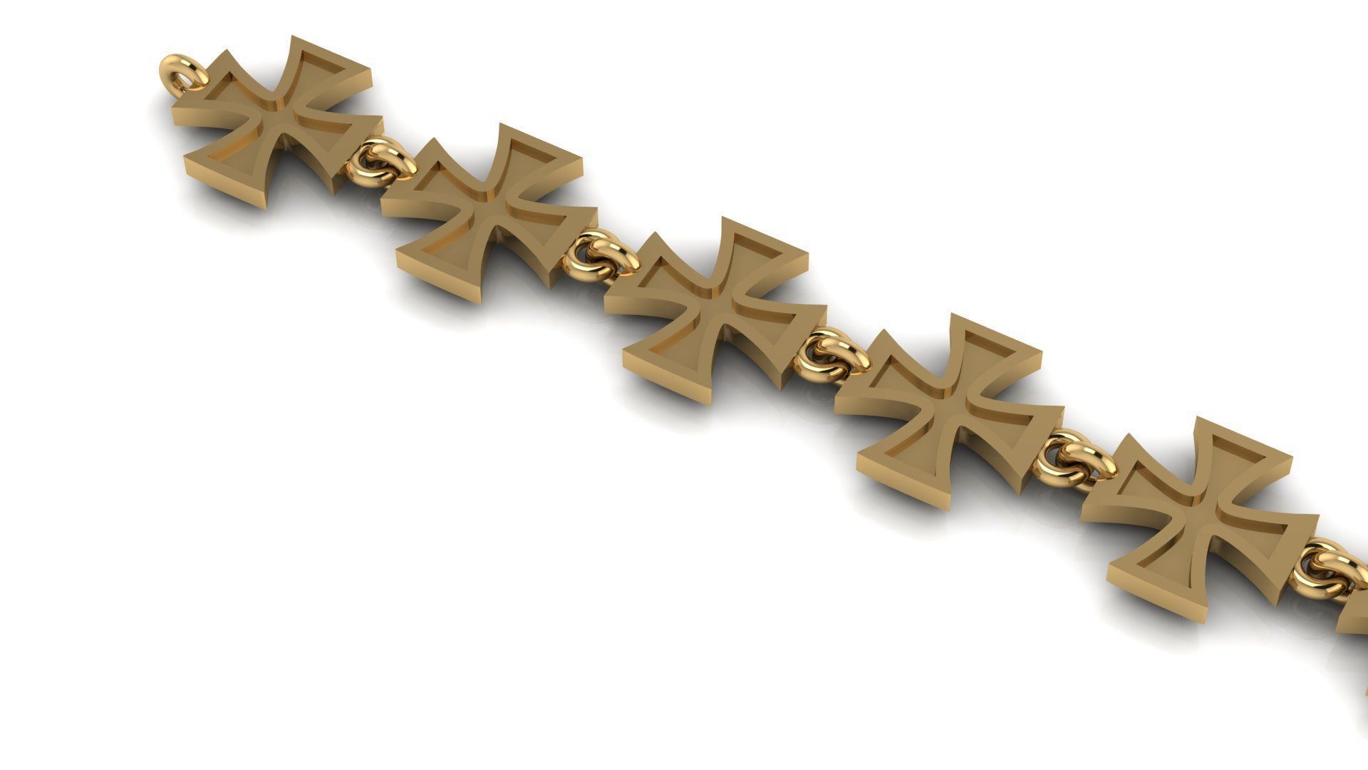 DIRECTLY CASTABLE CROSS BRACELET JEWELRY  TESTED 3D print model_1