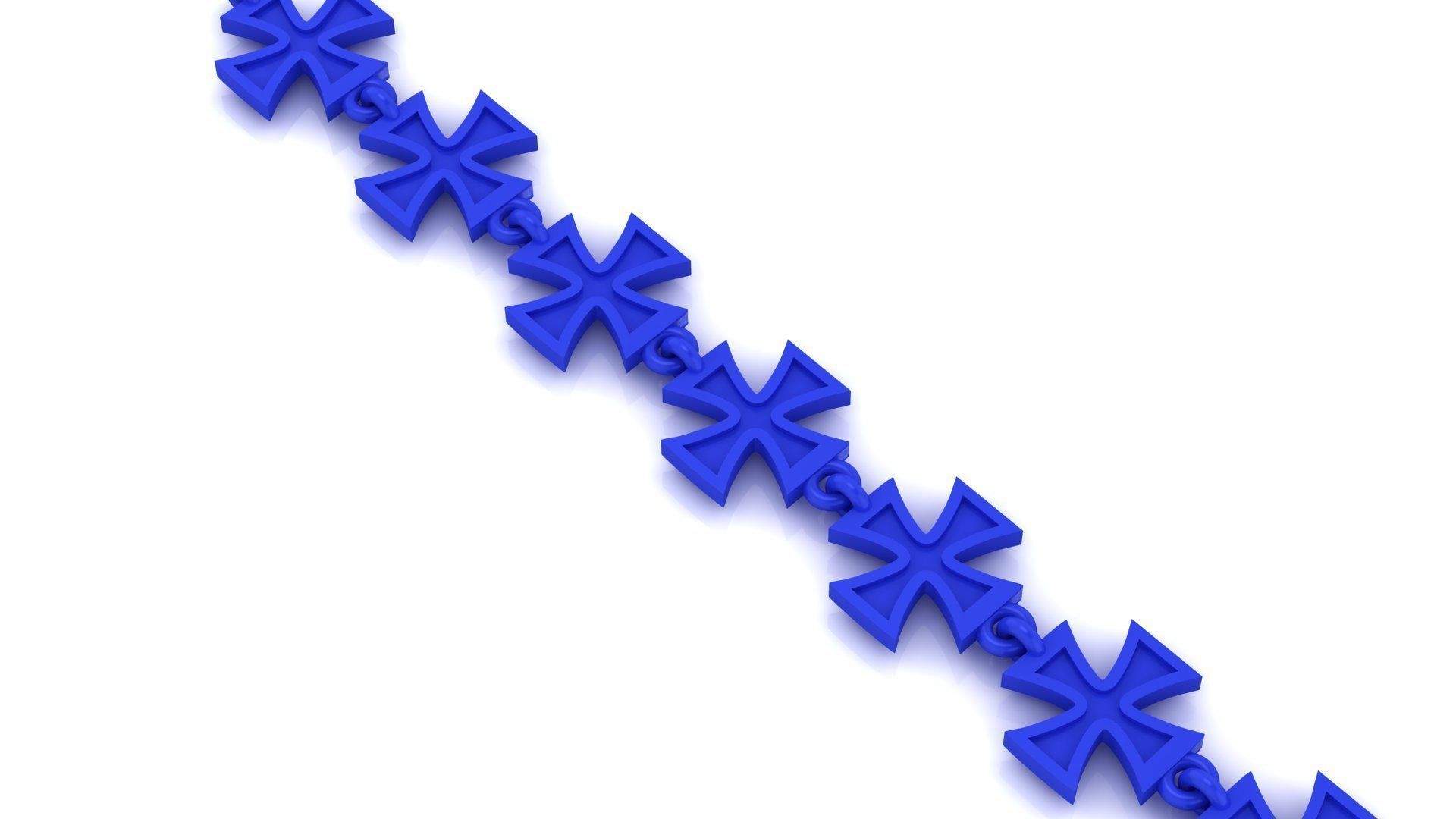 DIRECTLY CASTABLE CROSS BRACELET JEWELRY  TESTED 3D print model_3