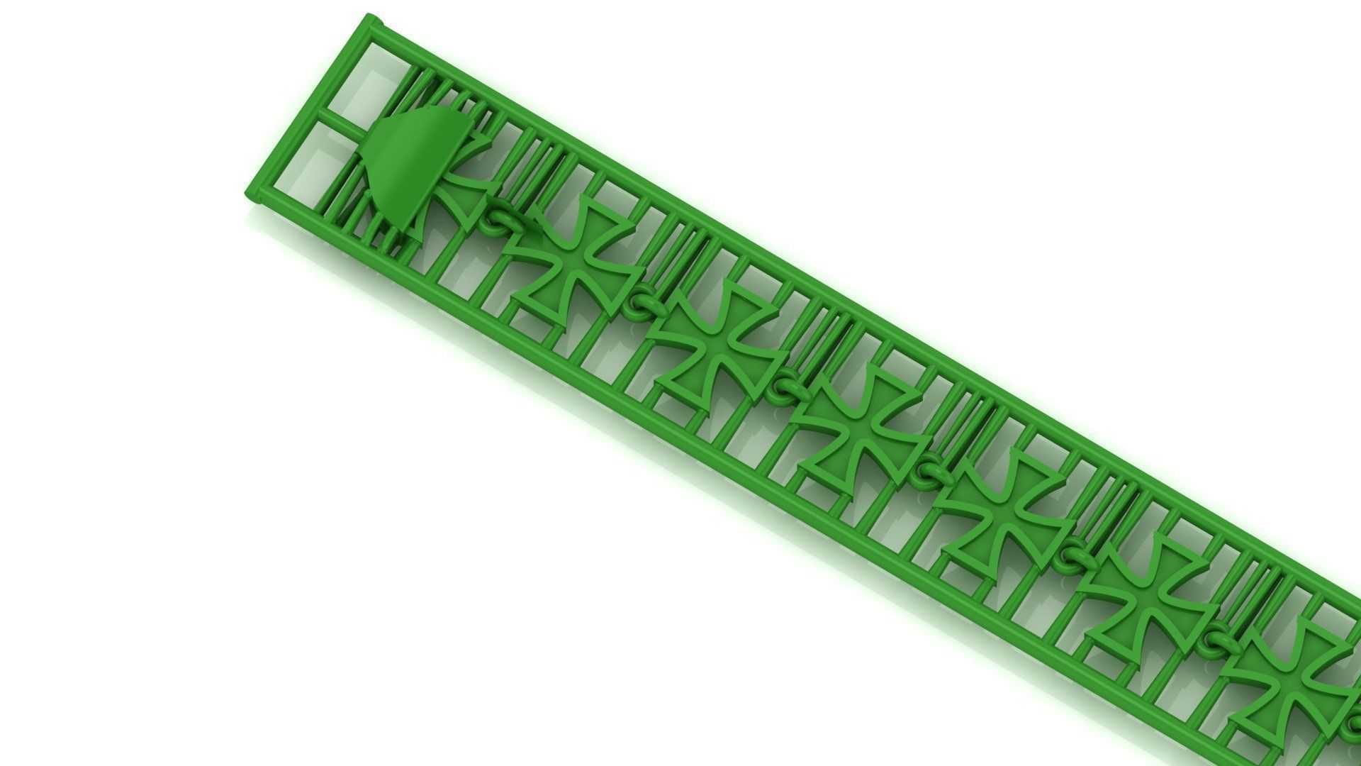 DIRECTLY CASTABLE CROSS BRACELET JEWELRY  TESTED 3D print model_2