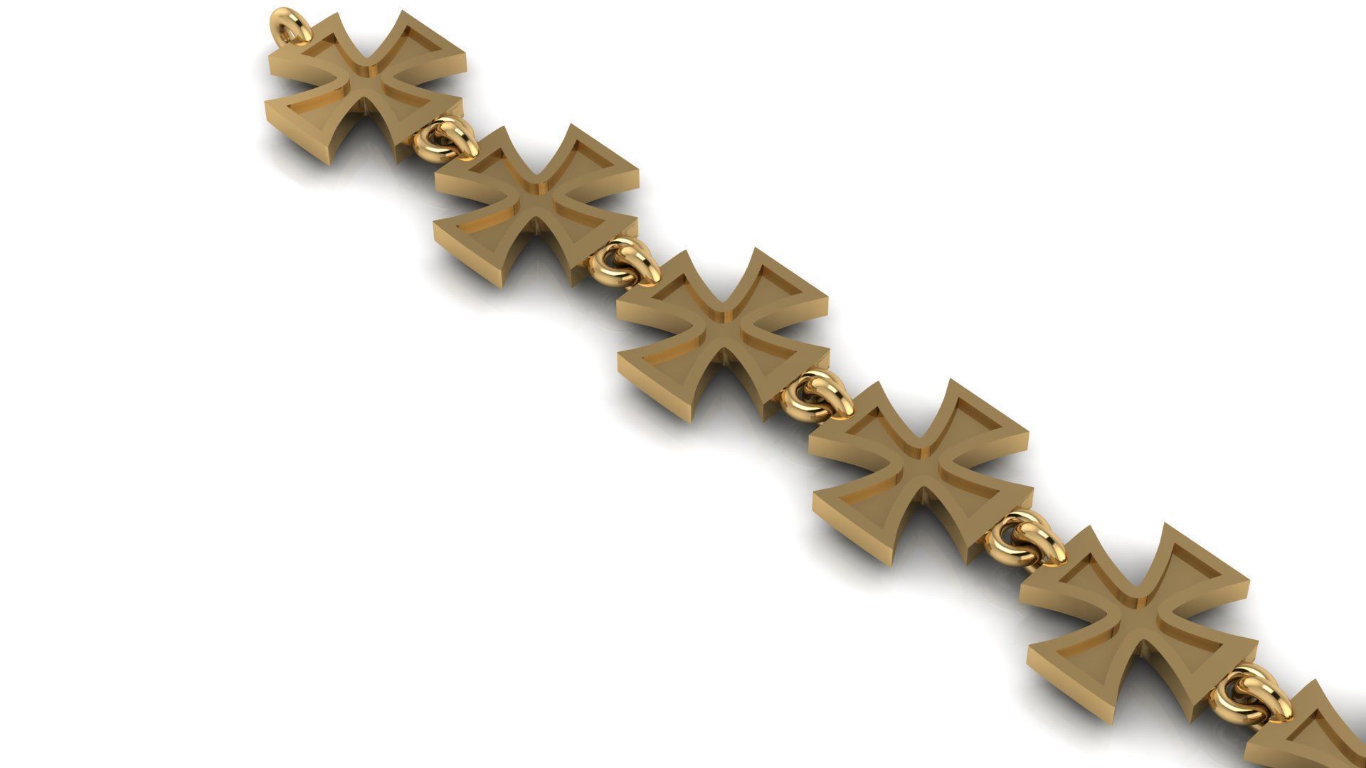 DIRECTLY CASTABLE CROSS BRACELET JEWELRY  TESTED 3D print model_6