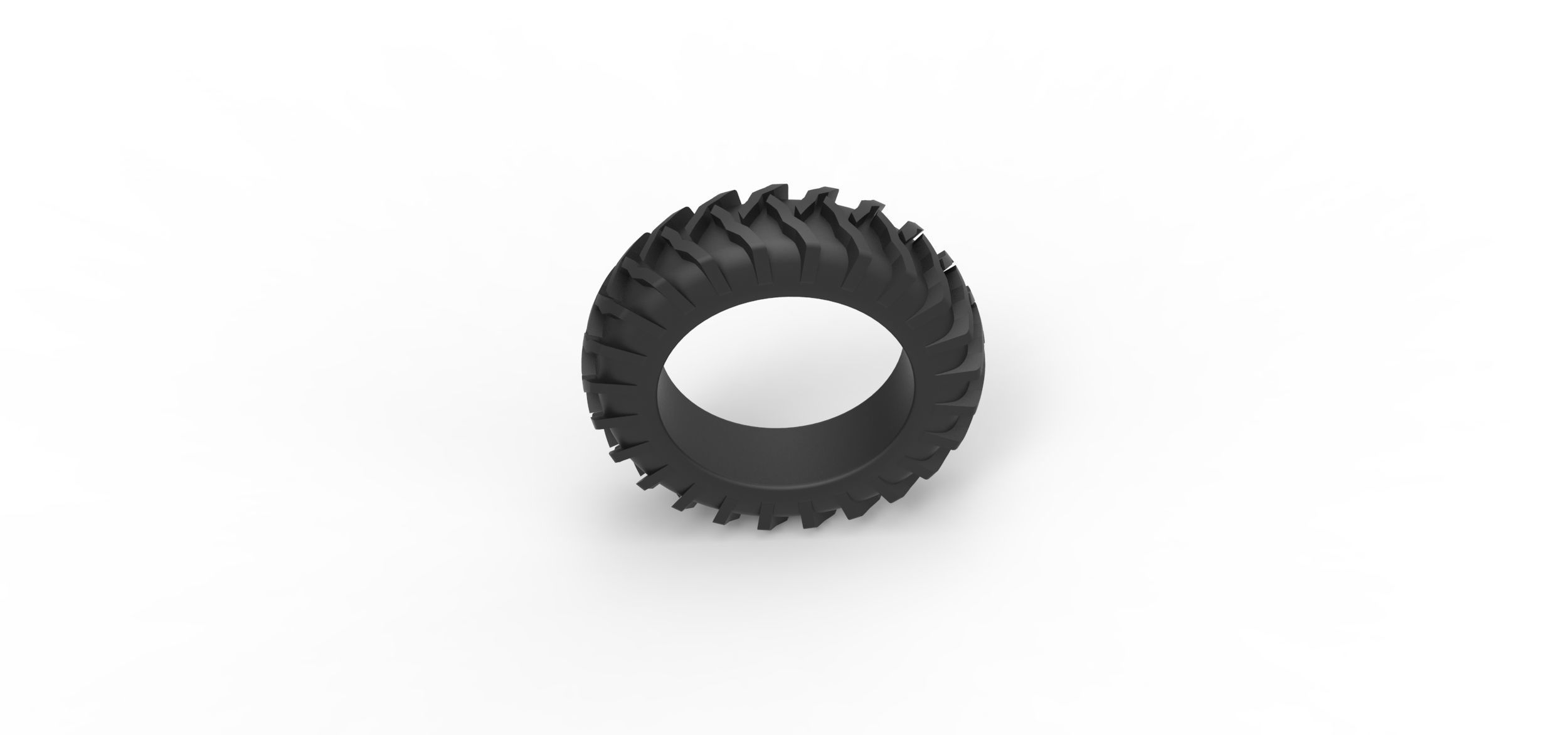 Tractor tire 23 Scale 1 to 25 3D print model_5